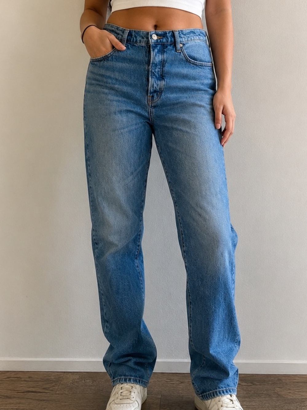 Lucky Brand Medium Wash Button Fly Blue Straight Leg Jeans 90s Style